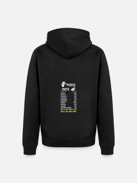 Sternzeichen Fische - Unisex Premium Bio Zip Hoodie - Schwarz
