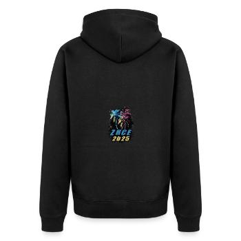 Zrce 2025 Vacances Palmiers Coloré - Veste à capuche bio Premium Unisexe - noir - Dos - Nico (187cm)