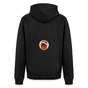 Ladybug Christmas Christmas - Unisex Premium Organic Zip Hoodie - black - Back - Nico (187cm)