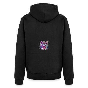 Bière d’alpaga drôle - Veste à capuche bio Premium Unisexe - noir - Dos - Nico (187cm)