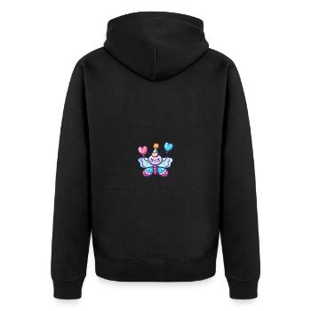 Papillon Anniversaire BD - Veste à capuche bio Premium Unisexe - noir - Dos - Nico (187cm)