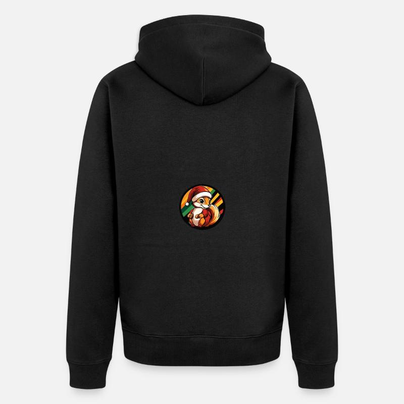 Écureuil Noël Noël - Veste à capuche bio Premium Unisexe - noir