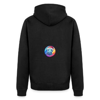 Méduse Noël Noël - Veste à capuche bio Premium Unisexe - noir - Dos - Nico (187cm)