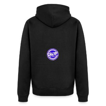 Crew Member - Unisex Premium Organic Zip Hoodie - black - Back - Nico (187cm)