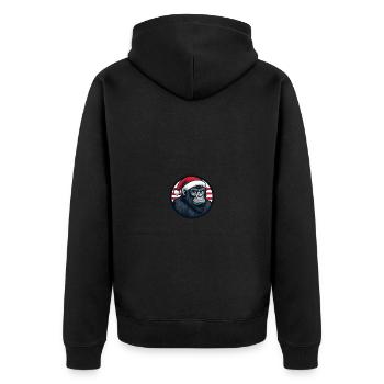 Gorille Weihnachten Noël - Veste à capuche bio Premium Unisexe - noir - Dos - Nico (187cm)
