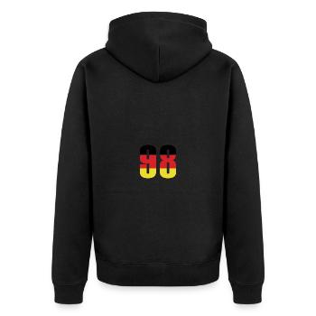 98 Number Germany Jersey - Unisex Premium Organic Zip Hoodie - black - Back - Nico (187cm)
