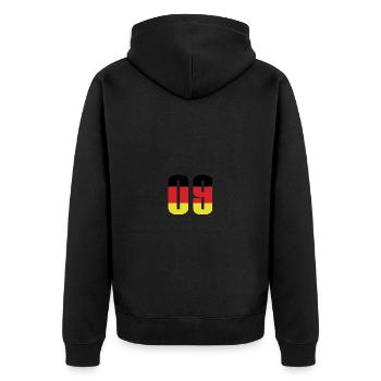 9 Numéro Allemagne Maillot - Veste à capuche bio Premium Unisexe - noir - Dos - Nico (187cm)