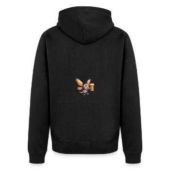 Libellule bière pixel - Veste à capuche bio Premium Unisexe - noir - Dos - Nico (187cm)