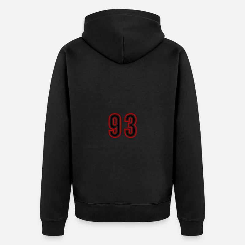 93 Nombre d’années Jersey - Veste à capuche bio Premium Unisexe - noir