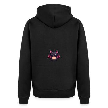 Chauve-souris Halloween Drôle Bébé - Veste à capuche bio Premium Unisexe - noir - Dos - Nico (187cm)