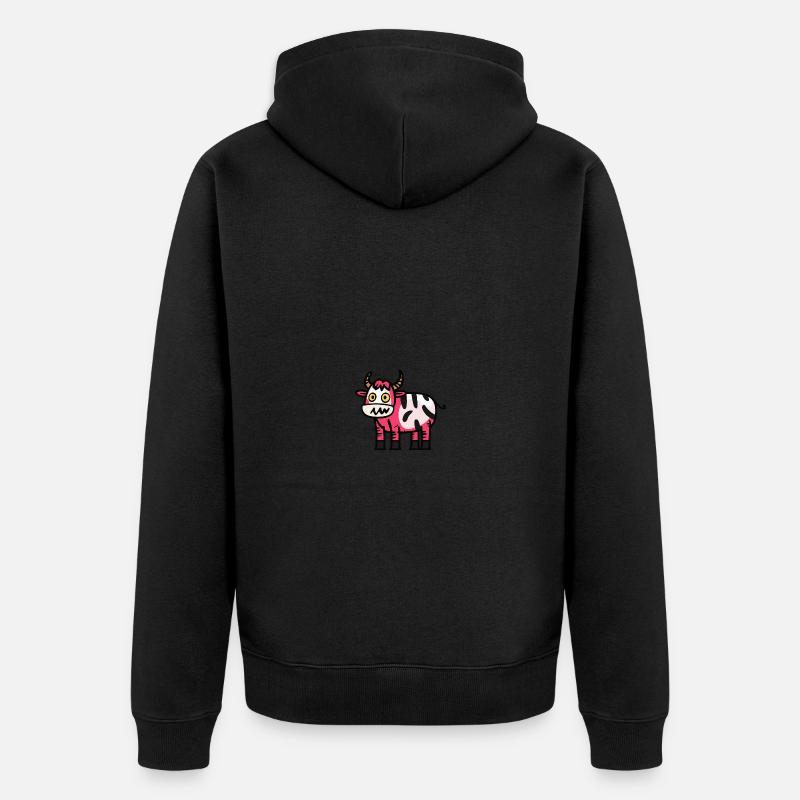 Vache Halloween Animal - Veste à capuche bio Premium Unisexe - noir