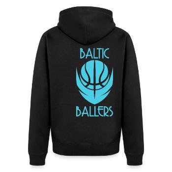 Baltic Ballers Basketball - Veste à capuche bio Premium Unisexe - noir - Dos - Nico (187cm)