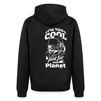Astronaut Solar System Planet Gift Idea - Unisex Premium Organic Zip Hoodie - black - Back - Nico (187cm)