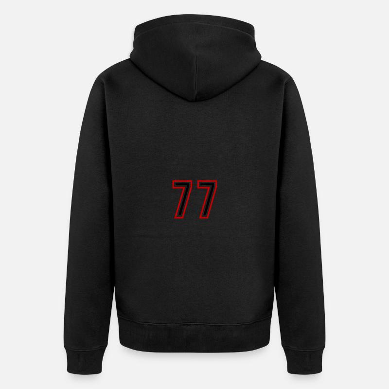 77 Nombre d’années Jersey - Veste à capuche bio Premium Unisexe - noir