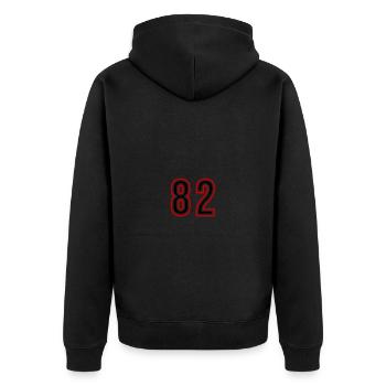 82 Nombre d’années Jersey - Veste à capuche bio Premium Unisexe - noir - Dos - Nico (187cm)