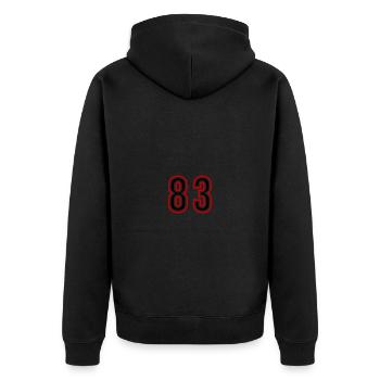 83 Number Years Jersey - Unisex Premium Organic Zip Hoodie - black - Back - Nico (187cm)