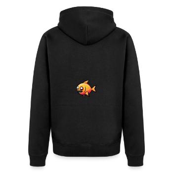 Poisson rouge animal d’Halloween - Veste à capuche bio Premium Unisexe - noir - Dos - Nico (187cm)