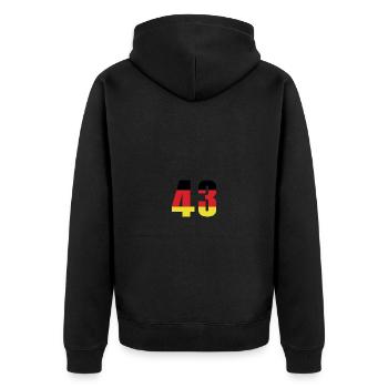 43 Number Germany Jersey - Unisex Premium Organic Zip Hoodie - black - Back - Nico (187cm)