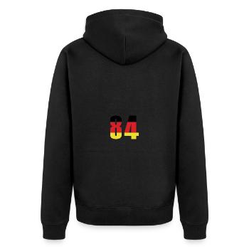 84 Number Germany Jersey - Unisex Premium Organic Zip Hoodie - black - Back - Nico (187cm)