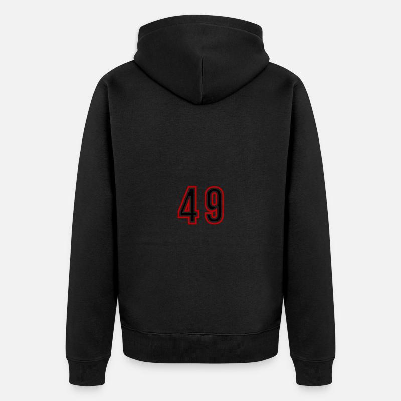 Maillot 49 Années - Veste à capuche bio Premium Unisexe - noir