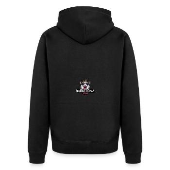 Barcelone 2024 Hamster de fête - Veste à capuche bio Premium Unisexe - noir - Dos - Nico (187cm)