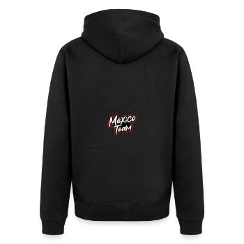 Mexiko Team - Unisex Premium Bio Zip Hoodie - Schwarz - Hinten - Nico (187cm)