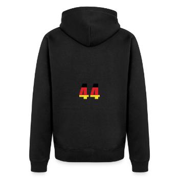 44 Number Germany Jersey - Unisex Premium Organic Zip Hoodie - black - Back - Nico (187cm)