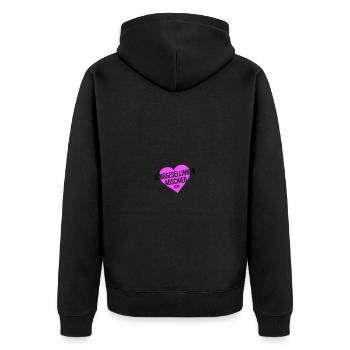 Enterrement de vie de jeune fille 2024 Enterrement de vie de jeune fille - Veste à capuche bio Premium Unisexe - noir - Dos - Nico (187cm)
