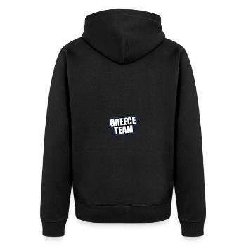 Greece Team Travel Holidays - Unisex Premium Organic Zip Hoodie - black - Back - Nico (187cm)