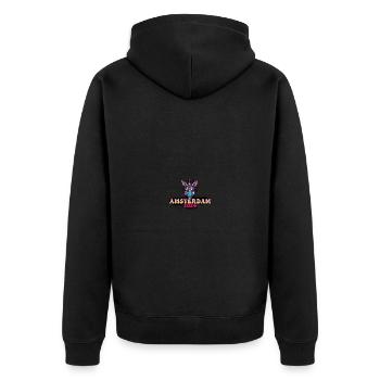 Amsterdam 2024 Âne de fête - Veste à capuche bio Premium Unisexe - noir - Dos - Nico (187cm)