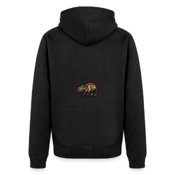 Chaméléon d’Halloween - Veste à capuche bio Premium Unisexe - noir - Dos - Nico (187cm)