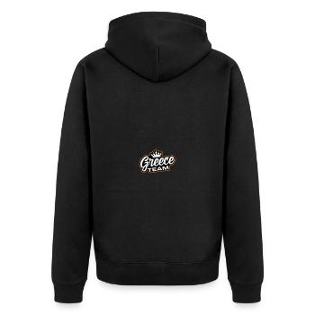 Greece Team - Unisex Premium Organic Zip Hoodie - black - Back - Nico (187cm)