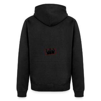 Team Party - Unisex Premium Organic Zip Hoodie - black - Back - Nico (187cm)