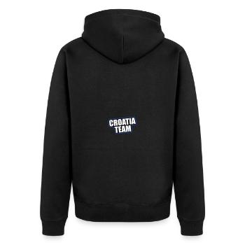 Vacances de voyage de l’équipe Croatie - Veste à capuche bio Premium Unisexe - noir - Dos - Nico (187cm)