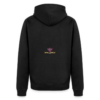 Majorque 2024 Cochon de fête - Veste à capuche bio Premium Unisexe - noir - Dos - Nico (187cm)
