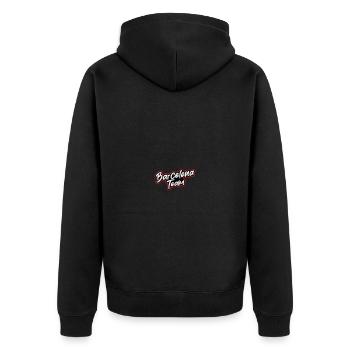 L’équipe de Barcelone - Veste à capuche bio Premium Unisexe - noir - Dos - Nico (187cm)