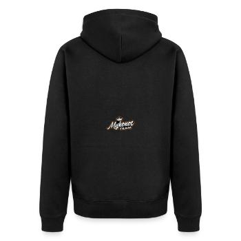 Mykonos Team - Unisex Premium Bio Zip Hoodie - Schwarz - Hinten - Nico (187cm)
