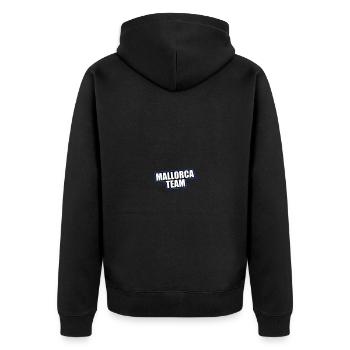 Mallorca Team Reisen Urlaub - Unisex Premium Bio Zip Hoodie - Schwarz - Hinten - Nico (187cm)