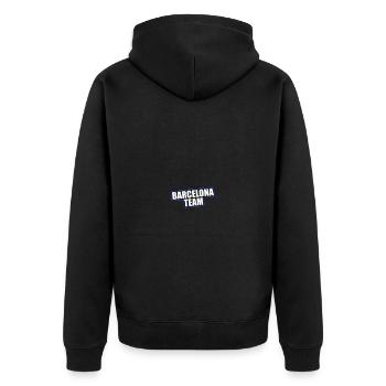 Vacances de voyage de l’équipe de Barcelone - Veste à capuche bio Premium Unisexe - noir - Dos - Nico (187cm)