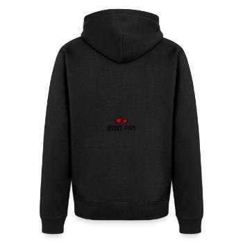 Papa chien - Veste à capuche bio Premium Unisexe - noir - Dos - Nico (187cm)