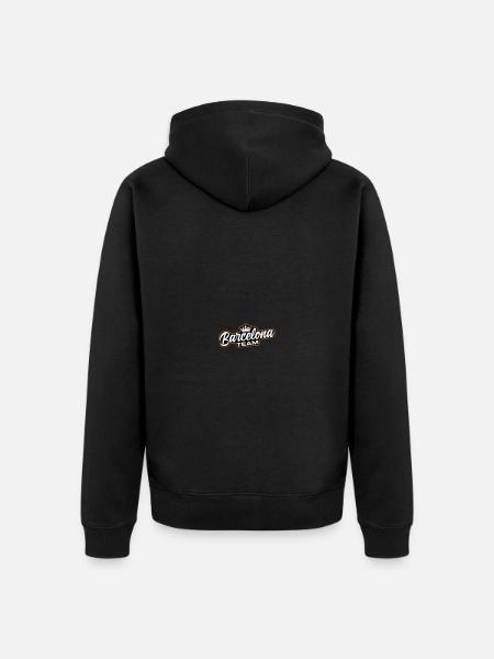 Barcelona Team - Unisex Premium Organic Zip Hoodie - black