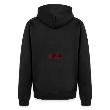 1998 Year Number - Unisex Premium Organic Zip Hoodie - black - Back - Nico (187cm)