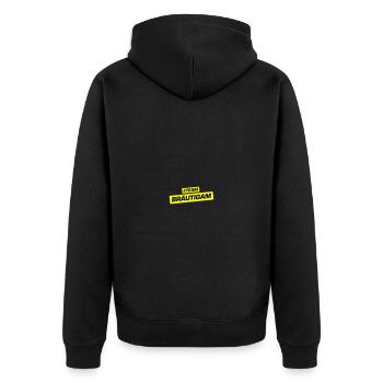 Team Groom Wedding Party Wedding - Unisex Premium Organic Zip Hoodie - black - Back - Nico (187cm)