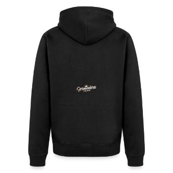 Formentera Team - Unisex Premium Organic Zip Hoodie - black - Back - Nico (187cm)