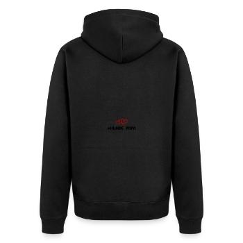 Papa chien - Veste à capuche bio Premium Unisexe - noir - Dos - Nico (187cm)