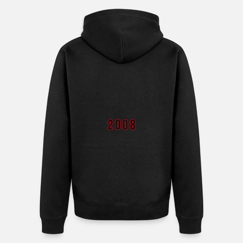 Numéro de l’année 2008 - Veste à capuche bio Premium Unisexe - noir