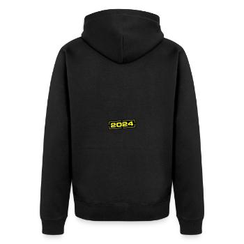 Anniversaire de l’année 2024 - Veste à capuche bio Premium Unisexe - noir - Dos - Nico (187cm)