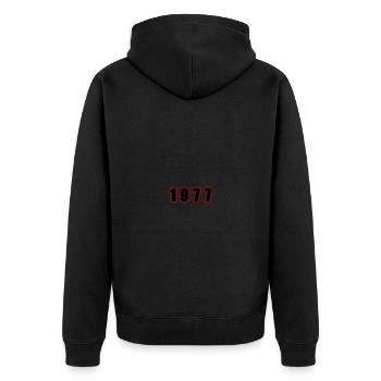 1977 Jahr Geburtstag - Unisex Premium Bio Zip Hoodie - Schwarz - Hinten - Nico (187cm)