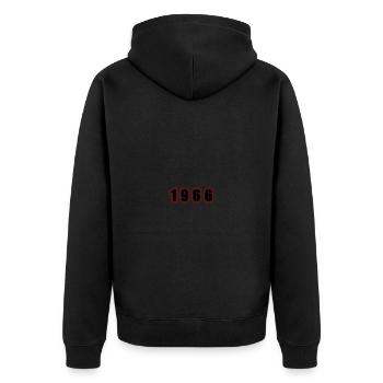 1966 Year Birthday - Unisex Premium Organic Zip Hoodie - black - Back - Nico (187cm)