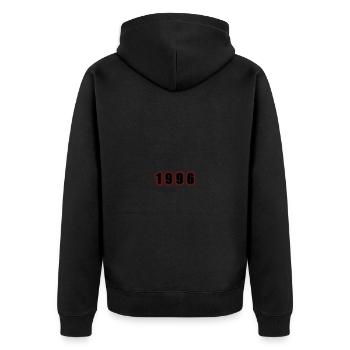 1996 Année Anniversaire - Veste à capuche bio Premium Unisexe - noir - Dos - Nico (187cm)